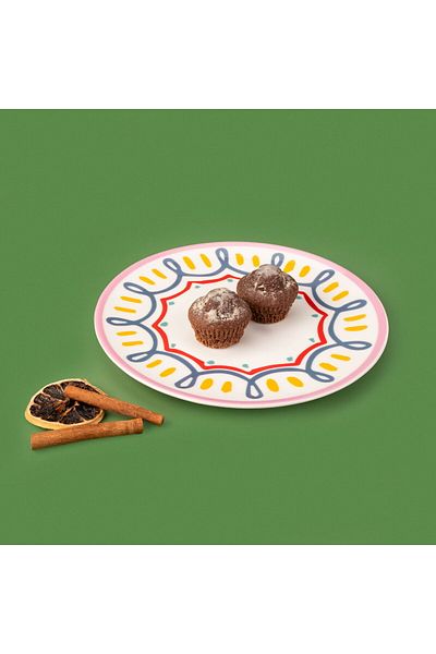 MATMEL Bonjour Serving Plate - Colorful - 25 cm