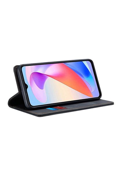SKYDDAR INNOVATION Case for Honor X6a, Soft Wallet, Book type, Eco Premium leather, Black, sticker set