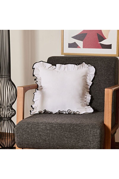 KUT FLY وسادة رمي ناعمة وأنيقة - أبيض - 40x40 سم