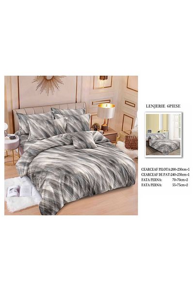 CHIRASO CHIRASO Finet Bedding Set, 6 Pieces, Sheet 240x250, Quilt 200x230, 4 Pillowcases, Print