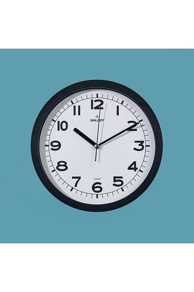 Galaxy 212-K ساعة حائط مودرن - اسود - 25.5 سم