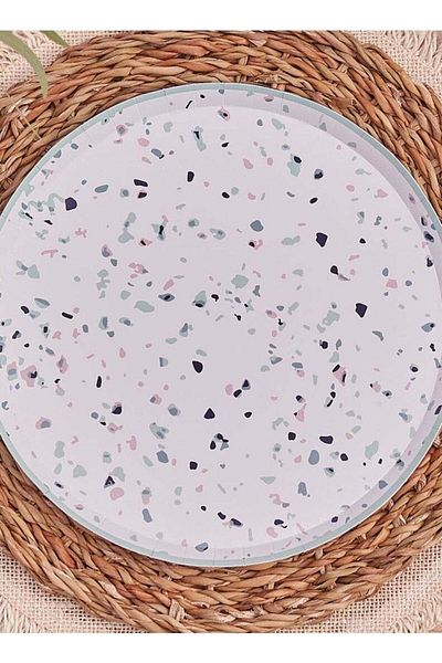 Ginger Ray Terrazzo Print Paper Plates