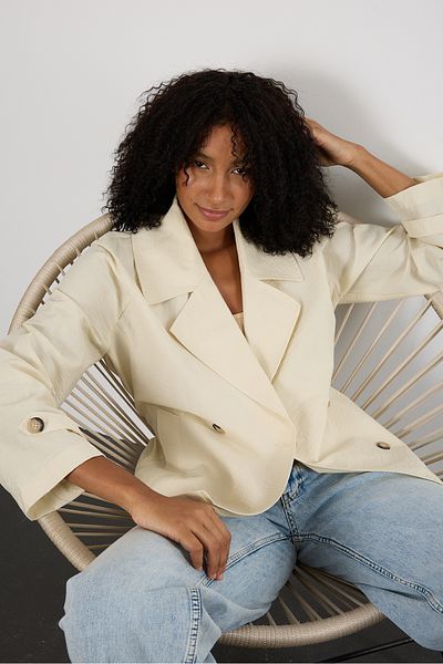 Bolivente Ecru Regular Unlined Seasonal Trench Coat