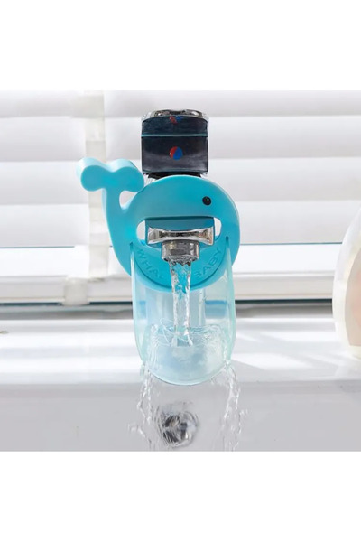 LUVLU Prelungitor de robinet în formă de balenă, pentru copii, non-toxic, fără BPA sau ftalați, albastru, LUVLU™