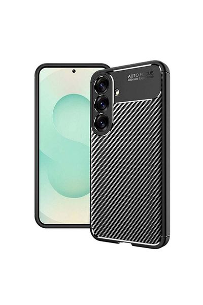 SKYDDAR INNOVATION Case for Samsung Galaxy S25 Plus, CarbonFiber, Shockproof, Black, sticker set
