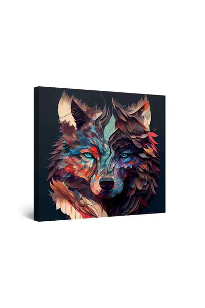 startonight Tablou DualView Startonight Lup Mov Plin de Culoare, luminos in intuneric, 80 x 80 cm