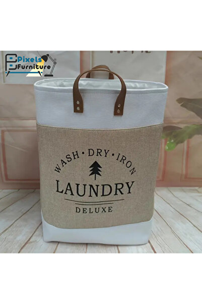 PixelsFurniture سلة غسيل قماش مربعة قابلة للطي متعددة الاستخدام من بكسل الأثاث