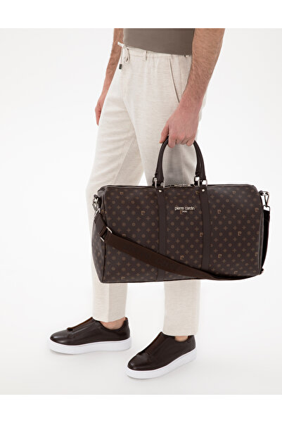 Pierre Cardin حقيبة سفر رياضية باللون البني للرجال 50307641-VR029