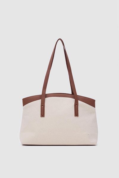 Shule Bags Citta Canvas Tan Tote Bag