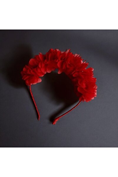 Massaltay Red Laser Cut Floral Puerperium Crown - Stylish and Elegant Design