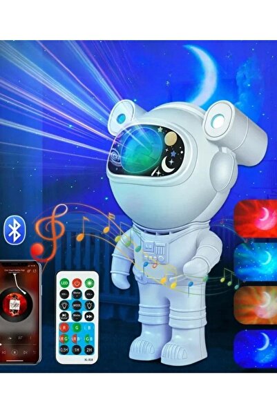 Genel Markalar Astronot Projektör Gece Masa Lambası Galaxy Gökyüzü Star Projeksiyon Kumandalı Samanyolu Aydınlatma