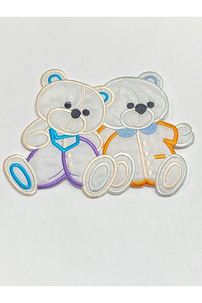 karantuhafiye Iron-On Baby Blanket Applique / Baby and Child Applique / Teddy Bear Model