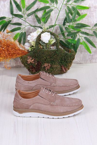 Mehmet Mete 4044 Carlo Nubuck Lightweight Comfortable Genuine Leather Men's Shoes