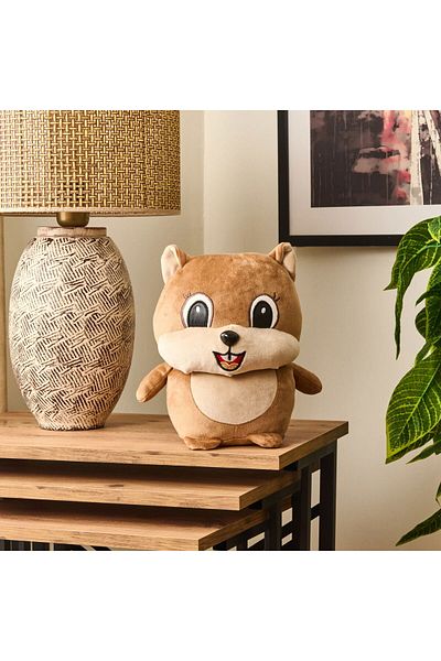 MATMEL Squirrel Figured Pillow - Brown - 35X20 cm