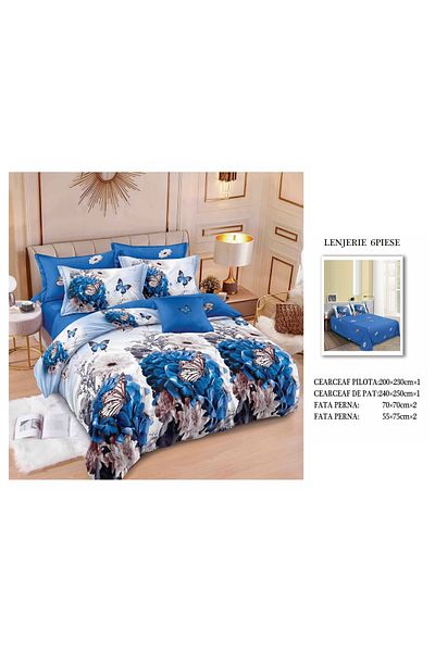 CHIRASO CHIRASO Finet Bedding Set, 6 Pieces, Sheet 240x250, Quilt 200x230, 4 Pillowcases, Print