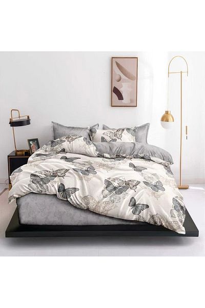 CHIRASO CHIRASO Finet Bedding Set, 6 Pieces, 2 Persons, Sheet 230x240, Quilt 200x230, 4 Pillowcases, Print
