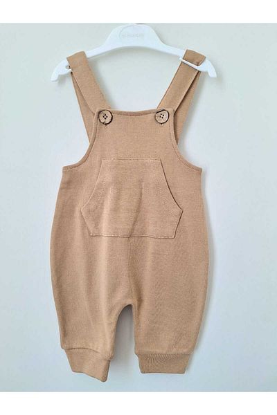 Nimini Kids Wooden Button Detailed Cotton Salopet (Sizes 3-36 Months)