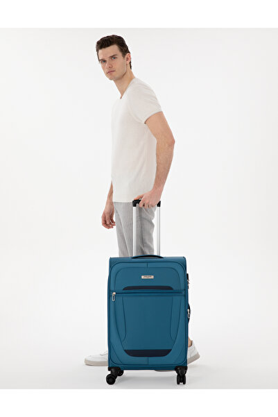 Pierre Cardin Mavi Orta Boy Kumaş Valiz 50312933-VR036