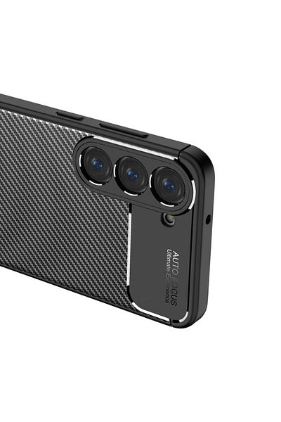 SKYDDAR INNOVATION Case for Samsung Galaxy S23, CarbonFiber, Shockproof, Black, sticker set