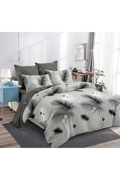 CHIRASO CHIRASO Finet Bedding Set, 6 Pieces, 2 Persons, Sheet 180x200, Duvet Cover 200x230, 4 Pillowcases, Print