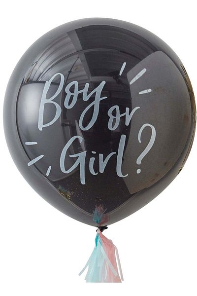 Ginger Ray 36" Gender Reveal Confetti Balloon for Baby Shower Celebrations