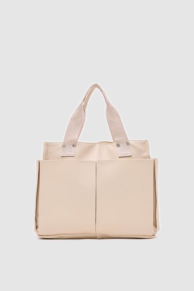 Shule Bags Servietă din piele Milano Bej