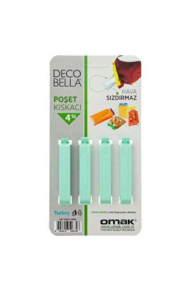 MATMEL 4 Pcs Decobella Bag Clips 4-Piece Set Large Size