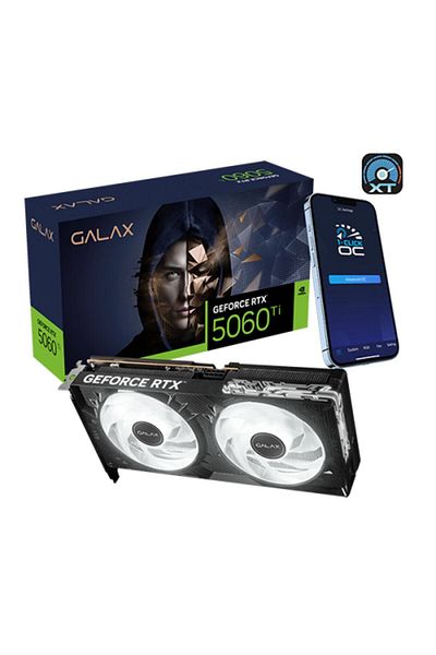 GALAX Geforce Rtx 5060 Ti 1-Click Oc 16Gb Gddr7 128 Bit Dlss 4 Graphics Card (56Izn8Mdcpoc)