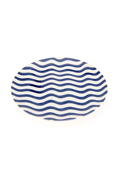 MATMEL Porcelain Panarea Cake Plate - Blue - 19 cm