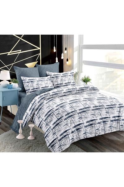 CHIRASO CHIRASO Finet Bedding Set, 6 Pieces, 2 Persons, Fitted Sheet 180x200, Duvet Cover 200x230, 4 Pillowcases