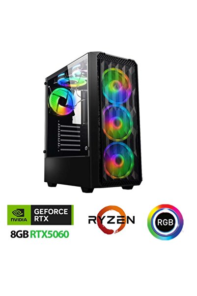 XASER Xsr1152 Ryzen 5 7500F 32GB DDR5 Ram 2TB M.2 NVMe SSD 8GB RTX5060 Oyuncu...