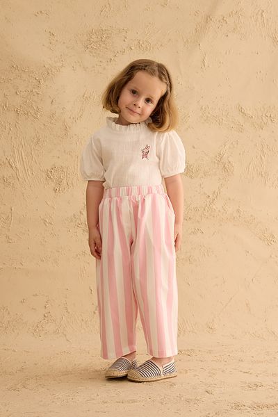 Fahhar Kids Striped Bomb Pants Pink