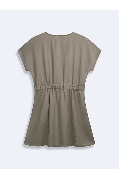 Ltb Green Dress with Basic Buttons