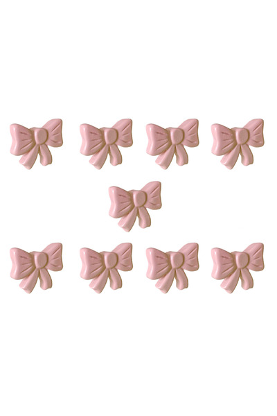 kralkulp 9 Adet Fiyonk Şeklinde Mobilya Kulpu Pembe ( Fiyonk Kulp )