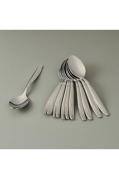 MATMEL Imran Lisbon Model 12 Tea Spoons - Silver - 11 cm
