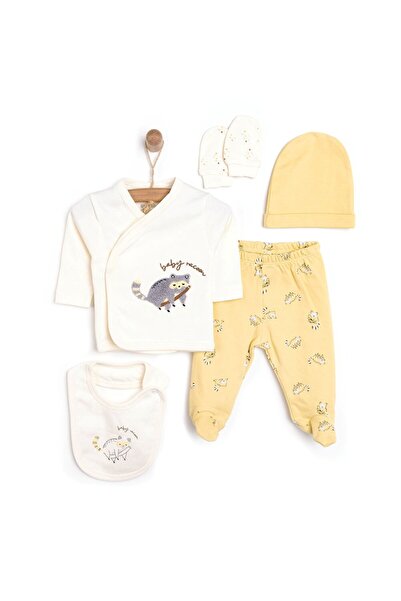 Little Life Raccoon Themed 100% Cotton 5-Piece Unisex Baby Hospital Release S...