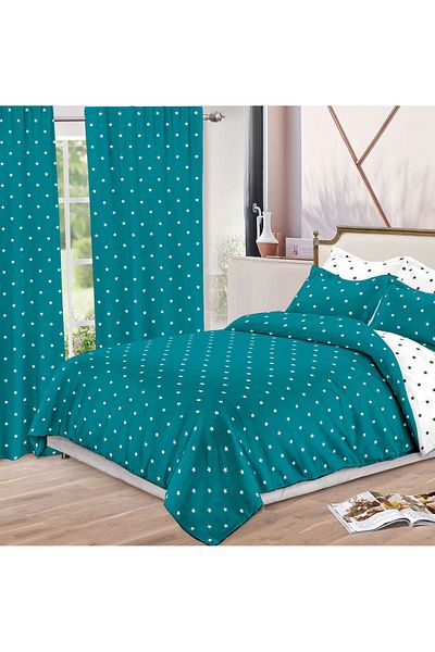 CHIRASO CHIRASO Bedding Set, 8 Pieces with Drapery, 230x240 Sheet, Duvet Cover and 4 Pillowcases