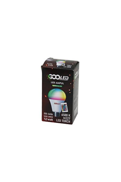 Go İthalat 12W KUMANDALI RGB=RENKLİ LED AMPUL E27 5450 LUMEN 6500K 15000 SAAT...