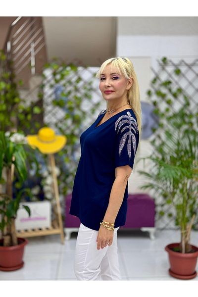 Punta Ms52309 Turned Viscose Blouse