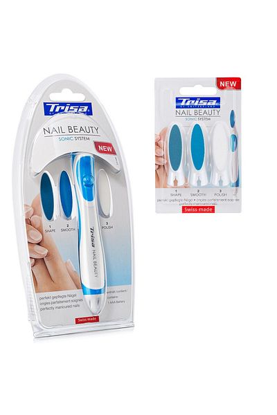 Trisa Pachet de îngrijire a unghiilor Trisa Nail Beauty Sonic System 668800 pilă electrică și pilă de schimb 668796 Albastră