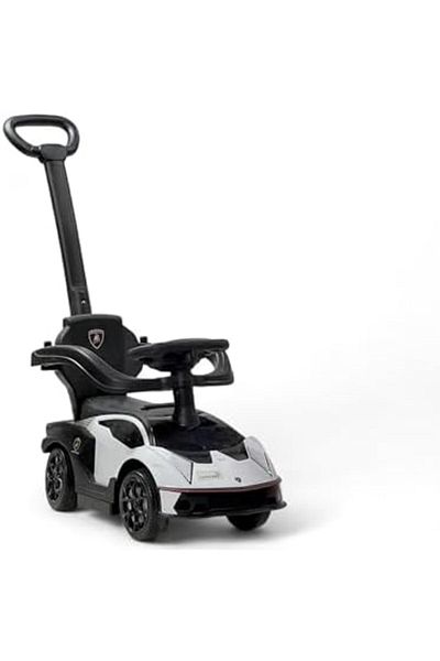 ALBADER Convertible 3-In-1 Push Car for Kids With Lamborghini Design, Ride-On Toy, Music Ride