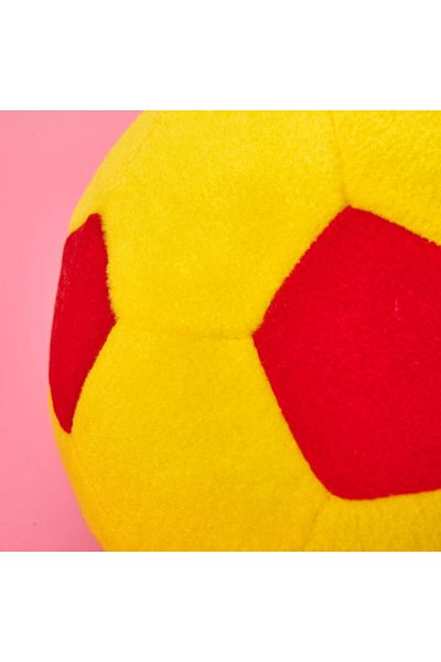 MATMEL Football Ball Figured Pillow - Yellow / Red - 30X30 cm