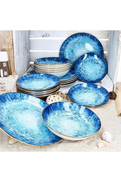 Tavola Porcelain dinner set of 6 dessert plates 20 cm OCEAN