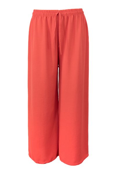 Oppland Women's Solid Color Relaxed Fit Elastic Waist Aerobin Fabric Pants Comfortable