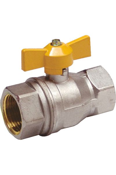 flores Bronze gas shut-off valve with butterfly, 1", Fi + Fi