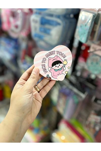 EyER Shoping Heart Portable Makeup Mirror Bag Mirror and Pocket Mirror with Comb Powder with Lid