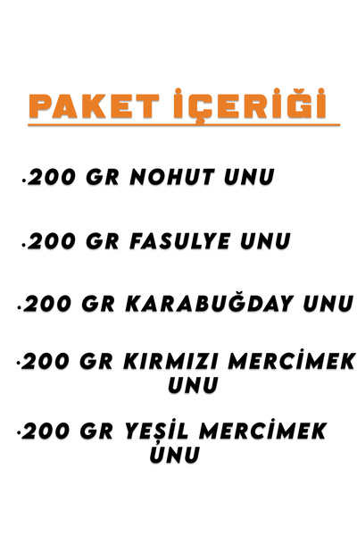 İpek Değirmen 1 KG Fit Yaşam Glutensiz Un Paketi Karabuğday Nohut Fasulye Kırmızı Yeşil Mercimek Unu