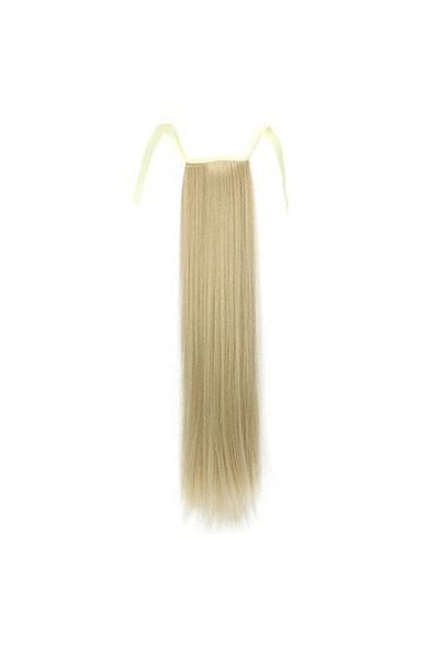 animis beauty Hair Extension Ponytail Ash Blonde, straight, 60 cm, synthetic fiber with natural look