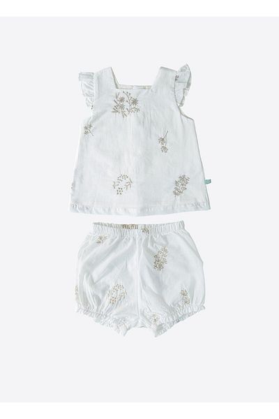 kitikate Organic Lea Topdonlu 2 Piece Set Ecru