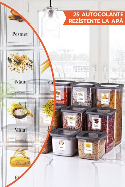Ginza Maison Set Of 12 Food Boxes (4X500, 4X1200, 4X1750), Anthracite Transp, 1 Spare Lid And 25 Gift Tags